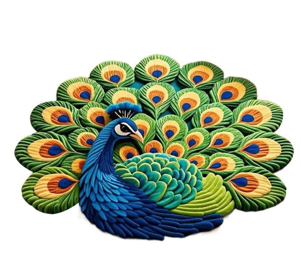 3D Peacock Mat ✨