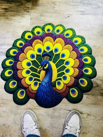 3D Peacock Mat ✨